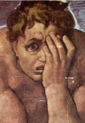 Verdammter aus Michelangelos "Jüngstem Gericht" (Sistina)